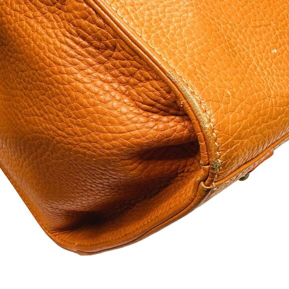 Vintage Dooney & Bourke Janine Pebbled Leather Satchel Bag 11.5” x 8.5” x 4.25” - Picture 11 of 15